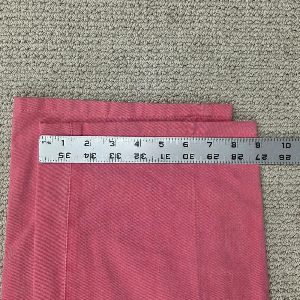 Peter Millar Raleigh Washed Twill Flat Front Pants Coral Pink Mens 33x30